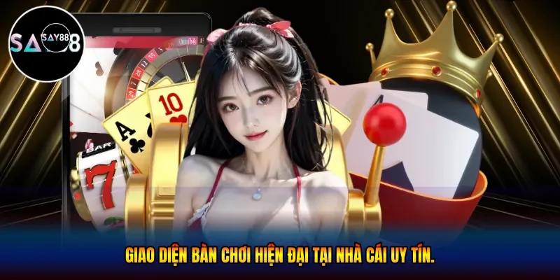 Giao diện bàn chơi hiện đại tại nhà cái uy tín