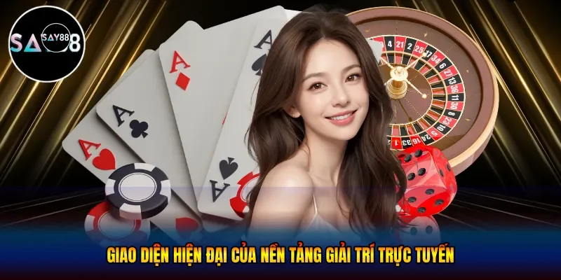 Giao diện hiện đại của nền tảng giải trí trực tuyến