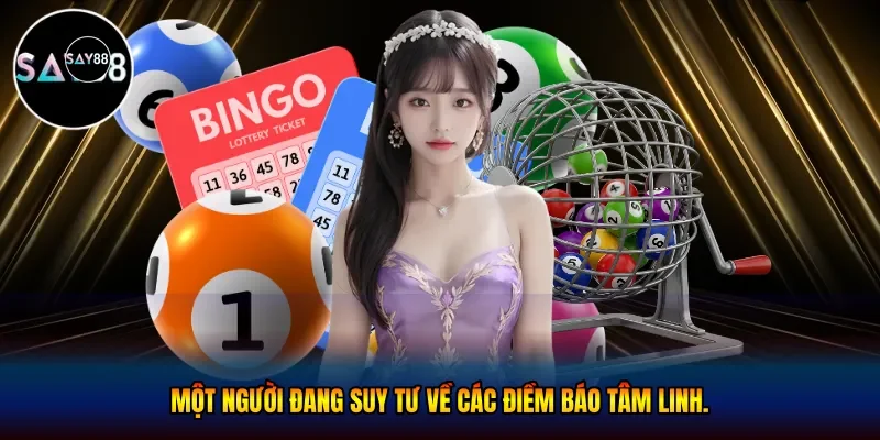 Một người đang suy tư về các điềm báo tâm linh